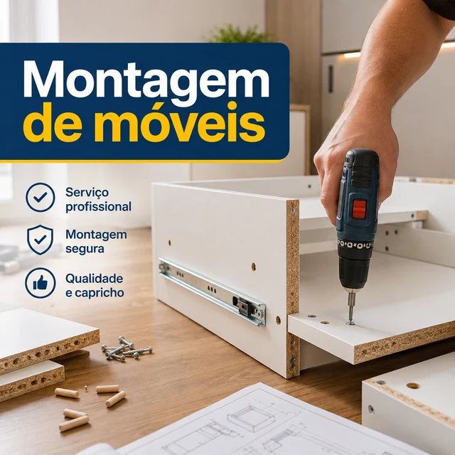 Montador de móveis em Campo Grande realizando montagem